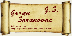 Goran Saranovac vizit kartica
